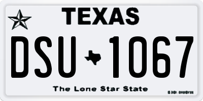 TX license plate DSU1067