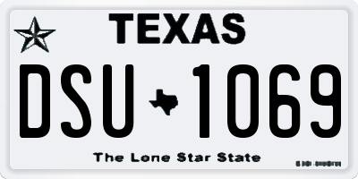 TX license plate DSU1069