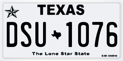 TX license plate DSU1076