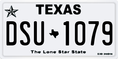 TX license plate DSU1079