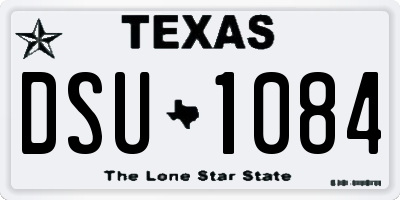 TX license plate DSU1084