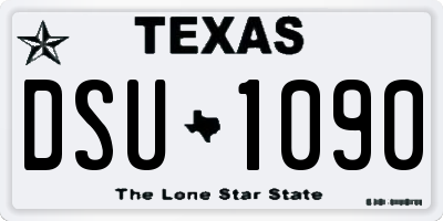 TX license plate DSU1090