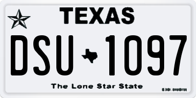TX license plate DSU1097