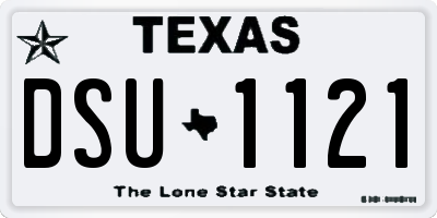 TX license plate DSU1121