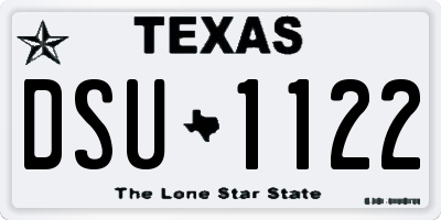 TX license plate DSU1122