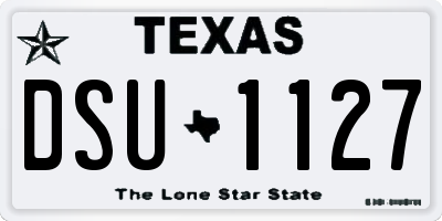 TX license plate DSU1127