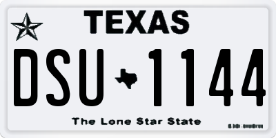TX license plate DSU1144