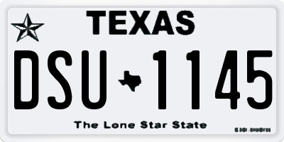 TX license plate DSU1145