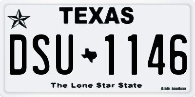 TX license plate DSU1146