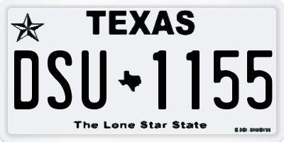 TX license plate DSU1155