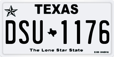 TX license plate DSU1176