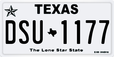 TX license plate DSU1177