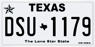 TX license plate DSU1179