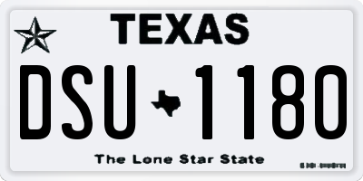 TX license plate DSU1180