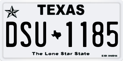 TX license plate DSU1185