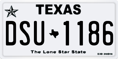 TX license plate DSU1186