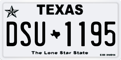 TX license plate DSU1195