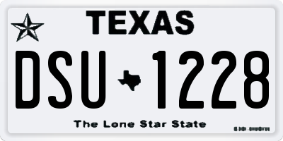 TX license plate DSU1228