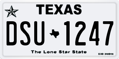TX license plate DSU1247