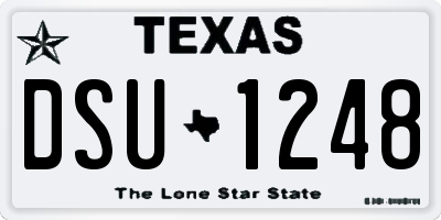 TX license plate DSU1248