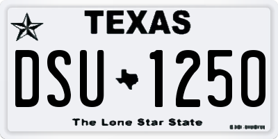 TX license plate DSU1250