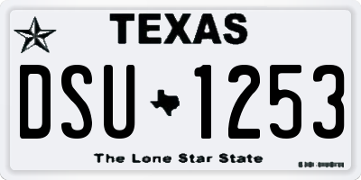 TX license plate DSU1253