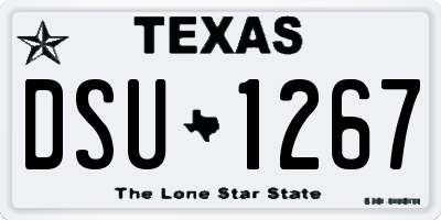 TX license plate DSU1267