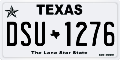 TX license plate DSU1276