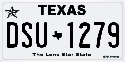 TX license plate DSU1279