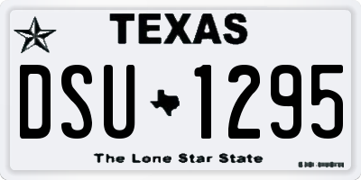 TX license plate DSU1295