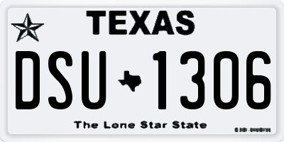 TX license plate DSU1306
