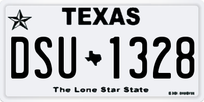 TX license plate DSU1328