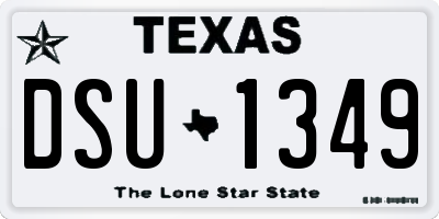 TX license plate DSU1349