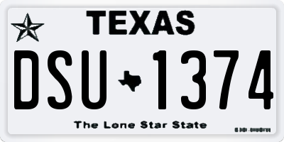 TX license plate DSU1374