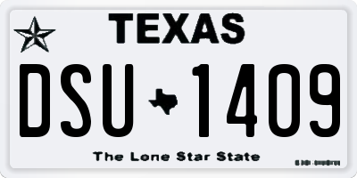 TX license plate DSU1409