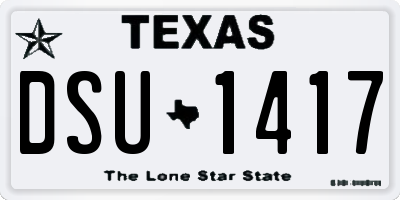 TX license plate DSU1417