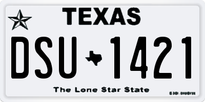 TX license plate DSU1421