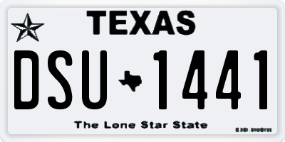 TX license plate DSU1441