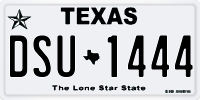 TX license plate DSU1444