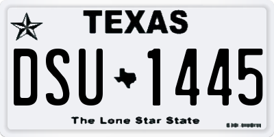 TX license plate DSU1445