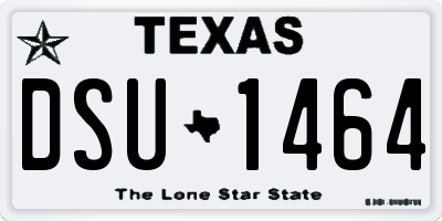 TX license plate DSU1464