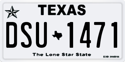 TX license plate DSU1471