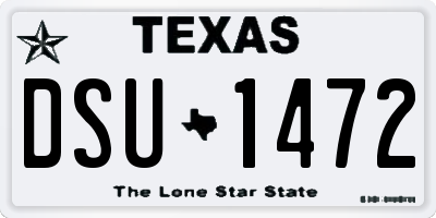 TX license plate DSU1472