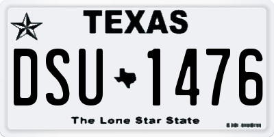 TX license plate DSU1476