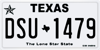 TX license plate DSU1479