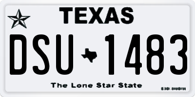 TX license plate DSU1483