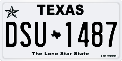 TX license plate DSU1487