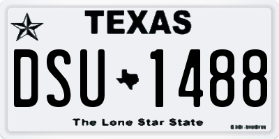 TX license plate DSU1488