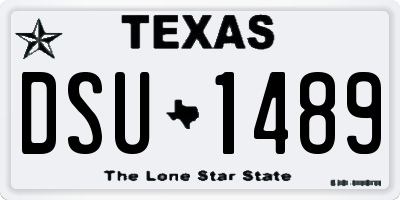 TX license plate DSU1489