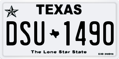 TX license plate DSU1490